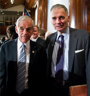 Nader and Ron Paul with Wolf Blizter on CNN Today .