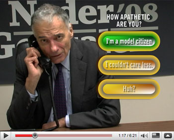 Ralph Nader answers Apathy Hotline